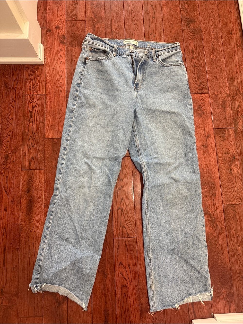 Abercrombie & Fitch Light Blue Wide Leg Jeans